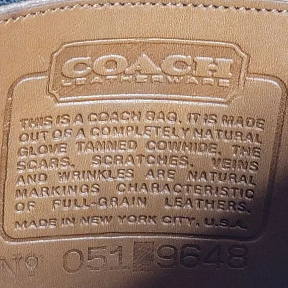 Vintage Coach Dinky Bag NYC Leather Turnlock Crossbody Bag Brown 051-9648 USA - Picture 12 of 12